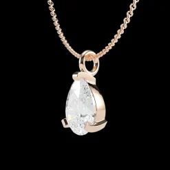 The Amiana Pear Shaped Solitaire Pendant