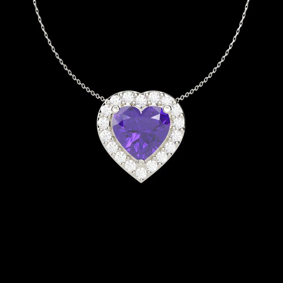 The Melodina Heart Shape Amethyst
