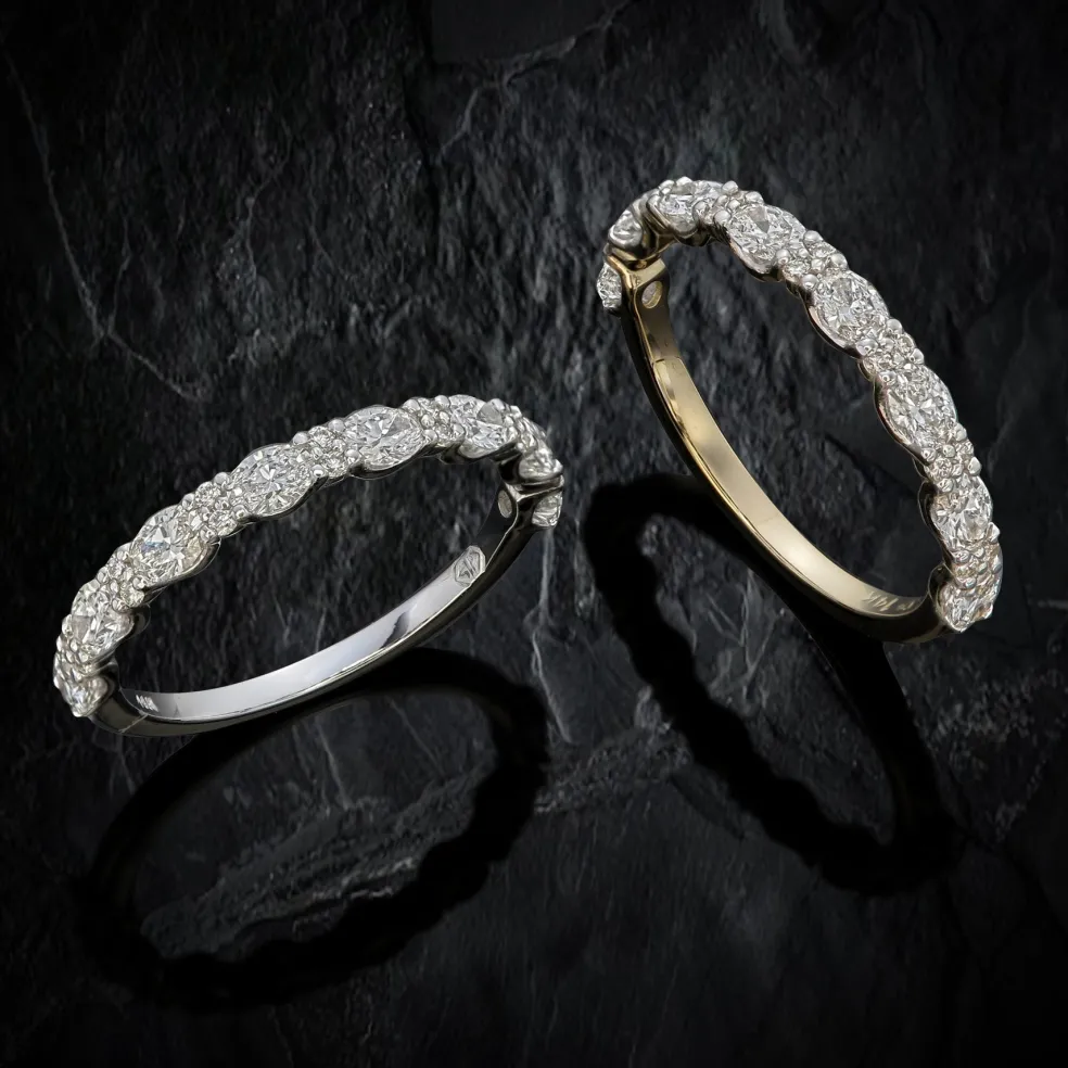 The Venusa Oval Diamond Band